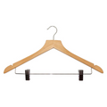 BASIC Wooden With Trouser Clips Vaatehenkari