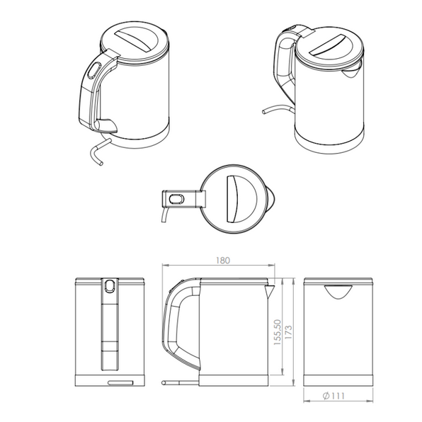 Envoy 0,6L Vedenkeitin