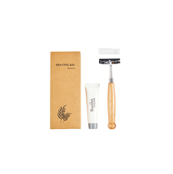 HotelComp Bamboo Eco Shaving Kit